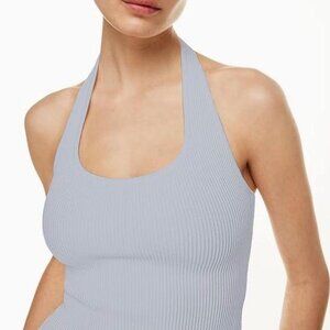 Aritzia Blue Babaton ribbed halter tank Size M